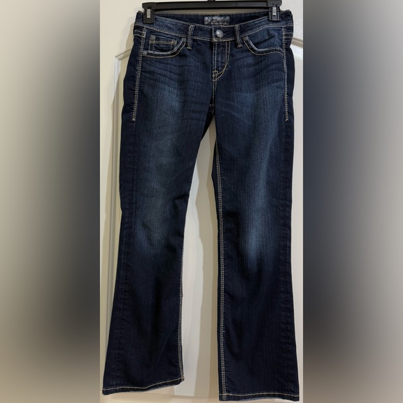 Sliver Lola Dark Blue Boot Cut Jeans - Picture 1 of 5